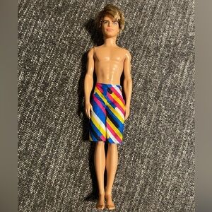 Barbie Ken Doll Rooted Blonde Hair with Blue Eyes in Swim Trunks 2009 Mattel